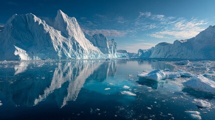 Majestic icebergs near Greenland's Disko Bay