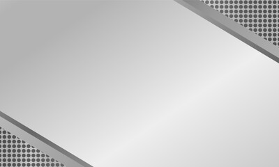 Diagonal modern metallic background with gradient steel panel and perforated sides