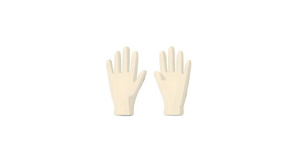 Obraz premium Medical gloves icon pair, flat minimal vector design