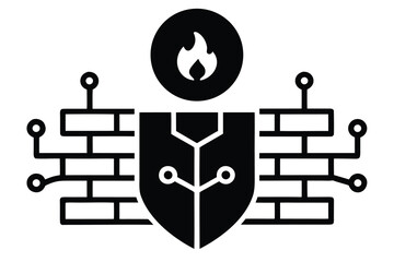 ai firewall vector icon