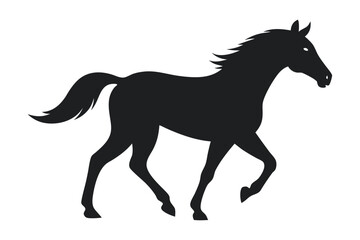Obraz premium black horse vector illustration