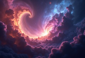 high resolution vivid nebula collisions stunning cosmic display interstellar colorful gas clouds dramatic astronomical interaction, astronomy, space