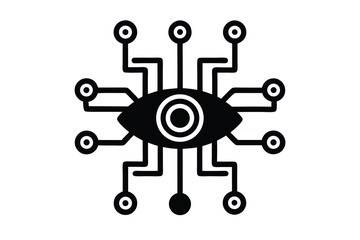 ai monitoring vector icon