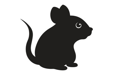 Fototapeta premium -hamster--black-illustration-silhouette-vector 