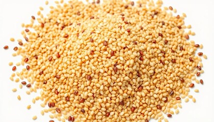 Pile of uncooked quinoa grains, isolated on white,  kitchen,  fiber