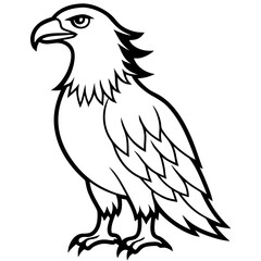 Fototapeta premium Stylized black and white eagle illustration