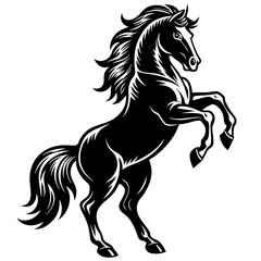 black horse vector illustration