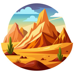 vector illustration of a mountain landscape