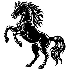 horse silhouette vector