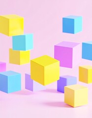 Obraz premium Abstract colorful cubes