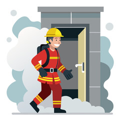 fireman firefighter with axe