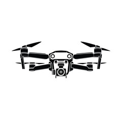 Drone Silhouette Vector Isolated Background
