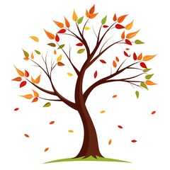 Obraz premium autumn tree vector