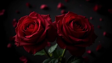 Beautiful red roses background for valentine's day and love theme photo