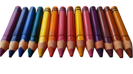 Rainbow Pencils in Vivid Hue: A colorful arrangement of sharp pencils in every color of the rainbow, representing artistry, education, and a spectrum of creative possibilities.