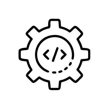 API gear icon representing software integration and development process