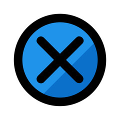x or cross mark icon design.