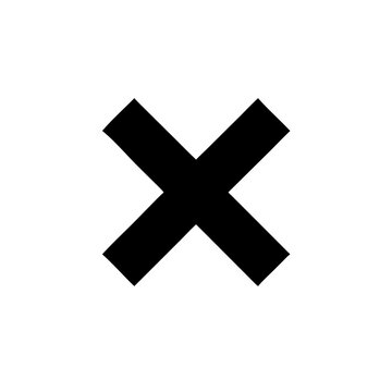 x or cross mark icon design.