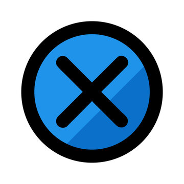 x or cross mark icon design.