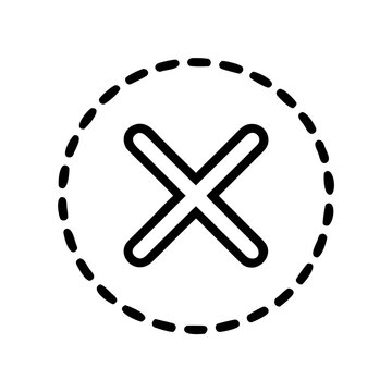 x or cross mark icon design.