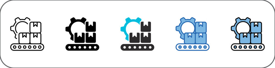 Manufacturing Icon Pack Multistyle Illustration