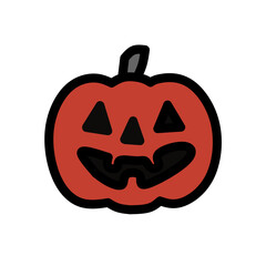 halloween pumpkin face, A smiling carved pumpkin with a classic triangular eyes and jagged mouth.