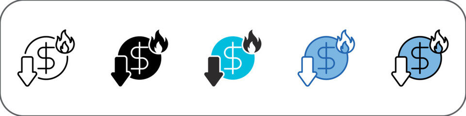 Inflation Icon Pack Multistyle Illustration