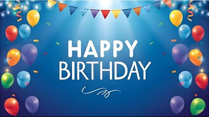 happy birthday card with balloons,A vibrant illustration captures the joyous spirit of a winter holiday celebration with a decorated Christmas tree, festive ornaments, and happy new year design