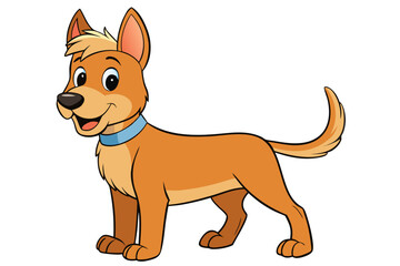 Colorful Cartoon Dog Vector Illustration | Cute and Playful Pet Animal for Kids and Design Projects