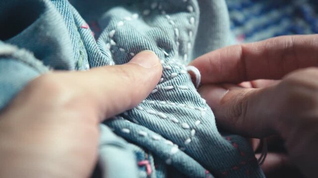 Sashiko: A Traditional Japanese Embroidery and Stitching Technique for Mending Jeans