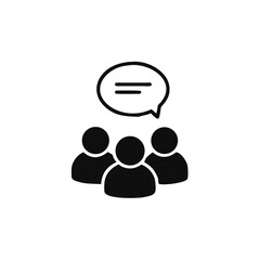 speaking people icon vector, Business Dialogue symbol isolated on white background
