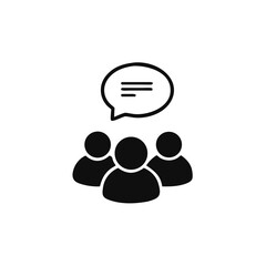 speaking people icon vector, Business Dialogue symbol isolated on white background