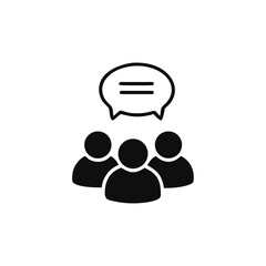 speaking people icon vector, Business Dialogue symbol isolated on white background