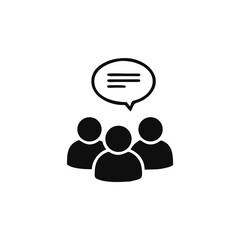 speaking people icon vector, Business Dialogue symbol isolated on white background