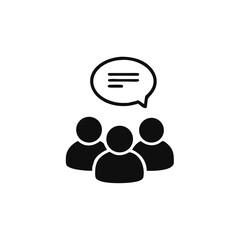 speaking people icon vector, Business Dialogue symbol isolated on white background
