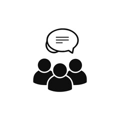 speaking people icon vector, Business Dialogue symbol isolated on white background