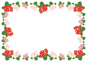 ベゴニア赤フレーム