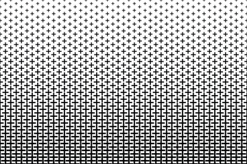 Abstract geometric plus shapes halftone