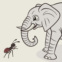 elephant and cartoon cartoon illustration