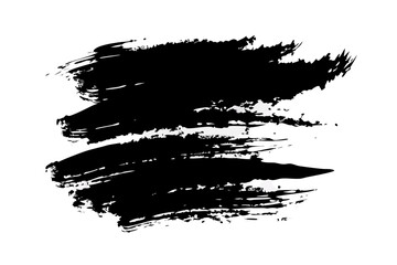 Naklejka premium Abstract black and white textured brush strokes background