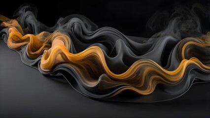 Dark Ember Curl Abstract Background
