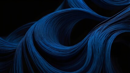 Elegant Light Threads in Blue Flow
