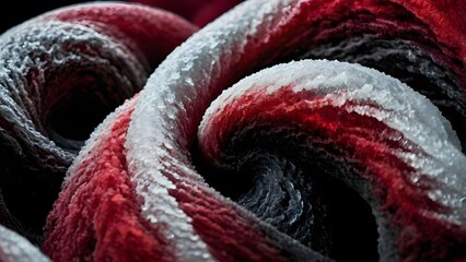 Elegant Red Ice Swirl Composition
