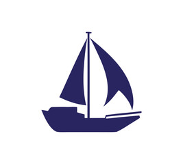 Modern Flat Sailboat Silhouettes Collection

