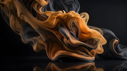 Obsidian and Gold Smoke Flow