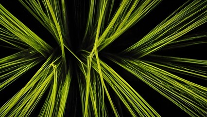 Tech-Style Abstract in Green Yellow