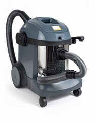 A modern industrial vacuum cleaner designed for efficient cleaning in workshops and construction sites.