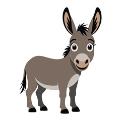 Fototapeta premium Donkey vector illustration on white background.