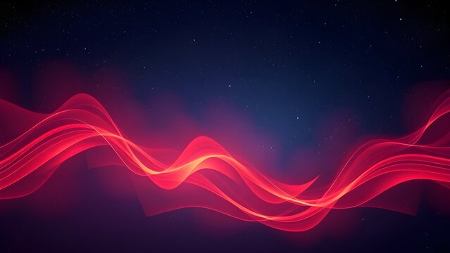 Dark space background with red energy waves and cosmic elements creating mysterious and powerful atmospheric effects