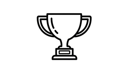 Winner Cup Icon Line Art Trophy